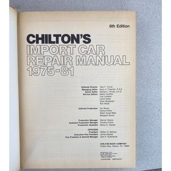 Chilton's Import Auto Repair Manual 1975 - 1981 - Picture 5 of 7